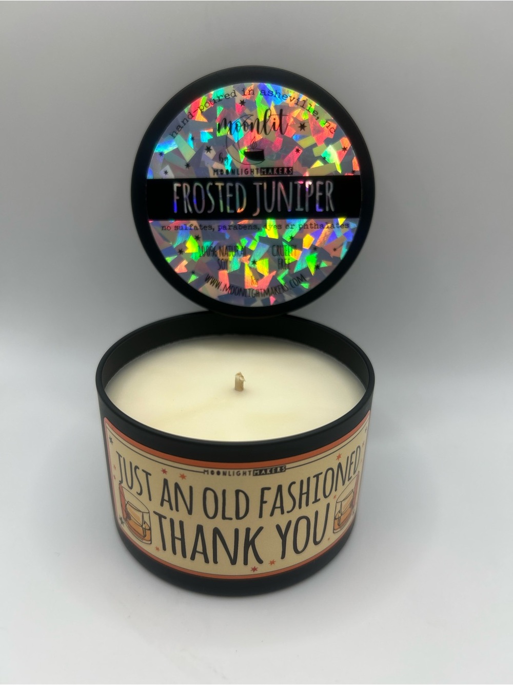 “Just an old fashioned thank you” Frosted Juniper Scented Candle 🕯️